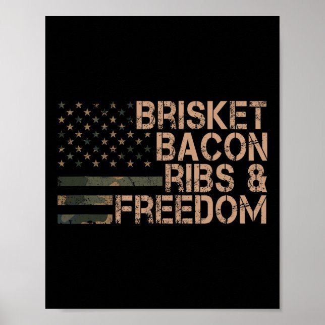 Poster Peito Com Costelas E Churrasco Da Freedom Grill Bb (Frente)