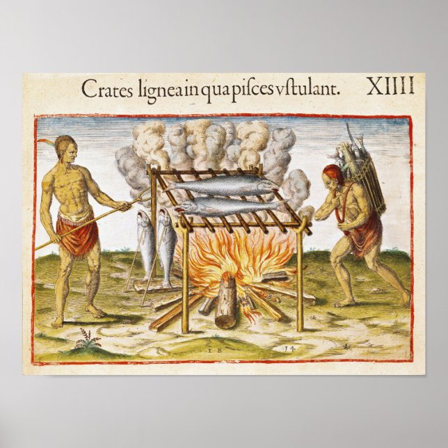 Poster Peixe cozinhar (Frente)