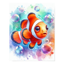 Peixe de Palha de Aquarela