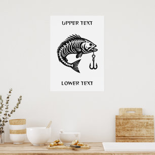 Poster Peixe de Texto Personalizado