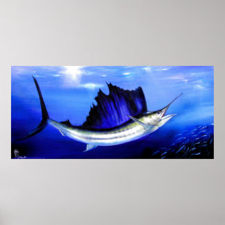 Póster Peixe de vela "Reel Treat"