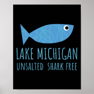 Poster Peixe dos Grandes Lagos de Michigan sem Sal e Sem
