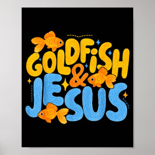 Poster Peixe Dourado E Jesus Menino Cristão Meninos Menin