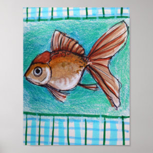 Poster Peixe Dourado Fantasia