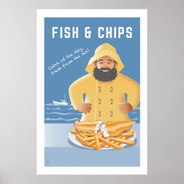 Poster Peixe e Batata Frita