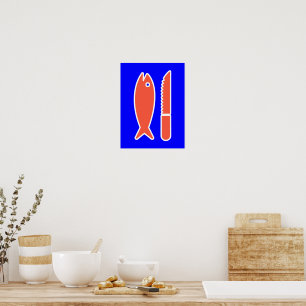 Poster Peixe e Faca