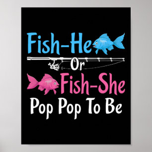 Poster Peixe-ele ou Peixe-ela Pop Pop Para Revelar o Gêne