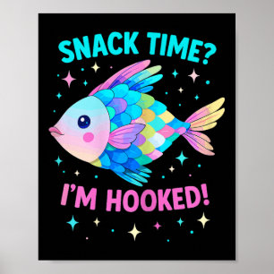 Poster Peixe Escama Arco-Íris Fofo Kawaii Cartoon Oceano