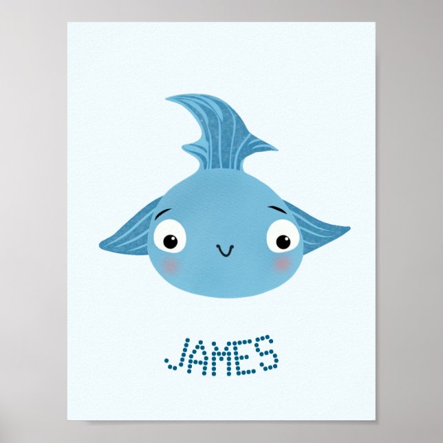 Poster Peixe grande azul (Frente)
