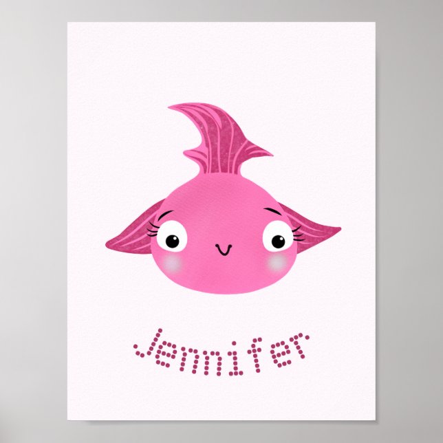 Poster Peixe grande rosa (Frente)