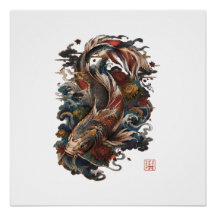 Peixe Koi Japonês | Tatuagem Tradicional Japonesa