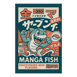Póster Peixe Mangá