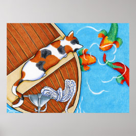 Poster Peixe-papa: Lápis Colorido de Tinta Desenho por An