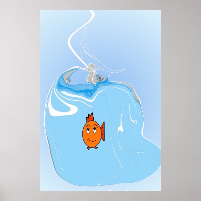 Poster Peixe Preocupado (Frente)