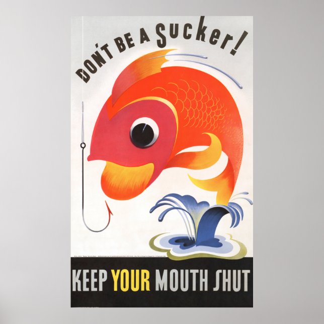 Poster Peixe Sucker (Frente)
