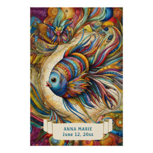 PÓSTER PEIXE TROPICAL COORDENADO E DIVERTIDO PARA CRIANÇA