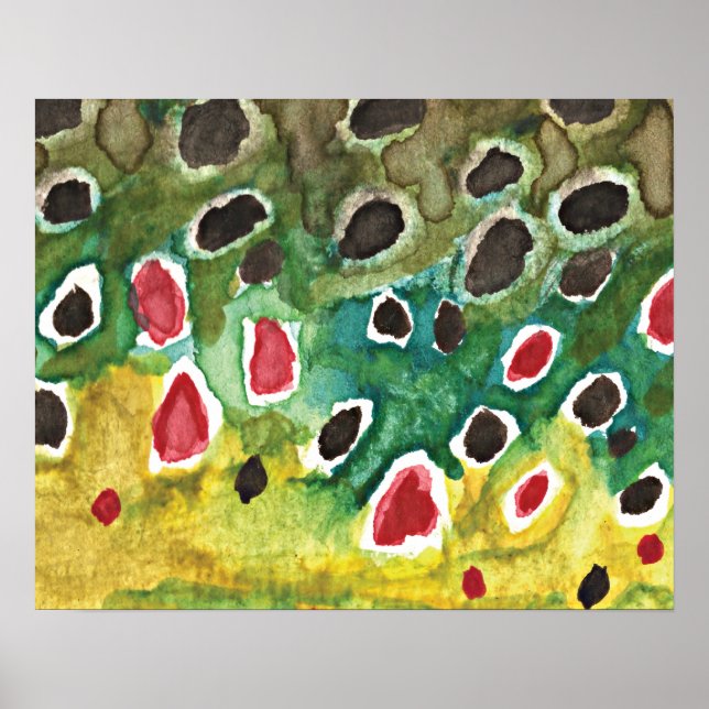 Póster Peixe-Truta Castanho (Frente)