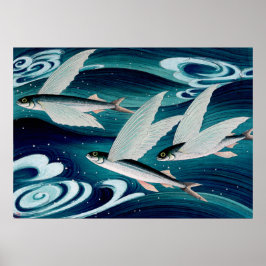 Poster Peixe Voador Ono Bakufu Por Volta de 1938