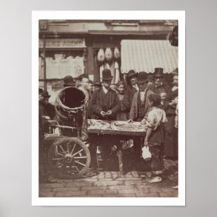 Póster Peixes baratos de St Giles, 'da vida de rua em