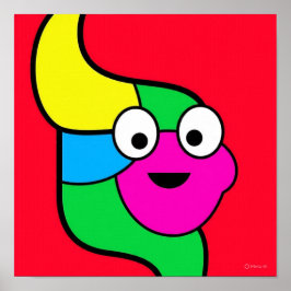 Poster Peixes Biomórficos De Duas Dimensões