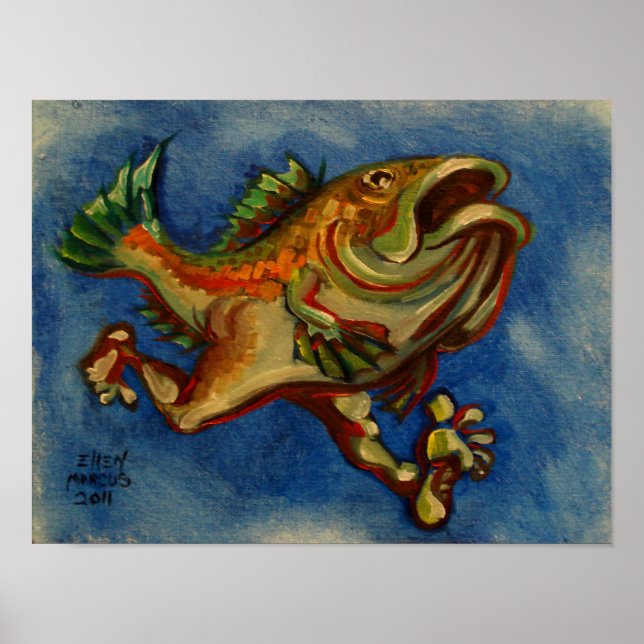 Poster Peixes com pernas (Frente)