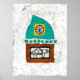 Poster Peixes De Trituração De Tartaruga Vão Para A Arte