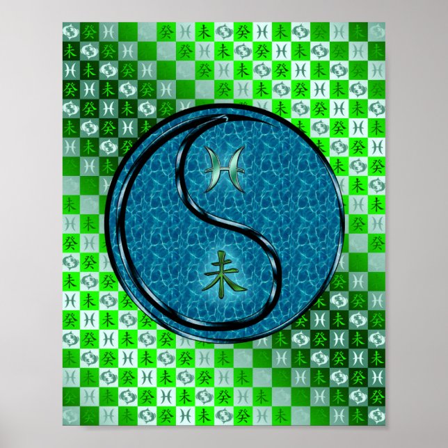 Poster Peixes e cabra de água (Frente)