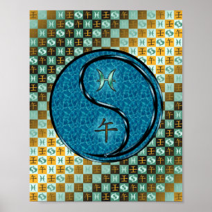 Poster Peixes e Cavalo de Água