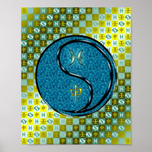 Poster Peixes e macaco-água