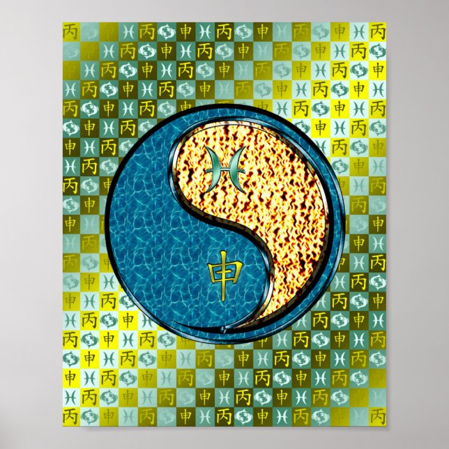 Poster Peixes e Macaco-Fogo (Frente)