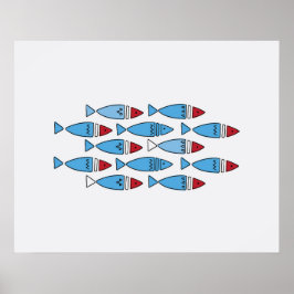 Poster Peixes Escandinavos - Decência da Arte de Muro