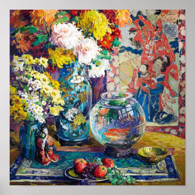 Poster Peixes, Frutas e Flores de Kathryn Evelyn Cherry (Frente)