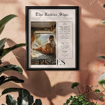 Poster Peixes | Jornal de Fotografia da Astrologia Zodíac<br><div class="desc">Este poster zodíaco de aniversário tem o estilo de se parecer com um cobrir de jornal elegante que apresenta sua própria foto e informação. Perfeito para os amigos e familiares desejarem um dia feliz ao tornarem-se um ano mais velhos. Com o nome do receptor, e traços de personagem de aniversário...</div>