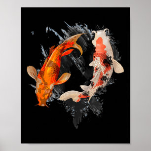 Poster Peixes Koi Japoneses I Koi Carp Pond Japan Tattoo