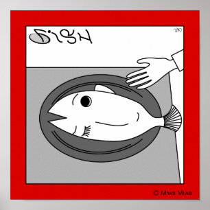 Póster Peixes ou menina