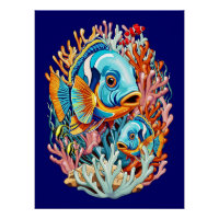 Peixes Tropicais Vibrações Coloridas de Verão