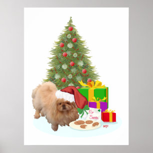 Póster Pekingese Natal
