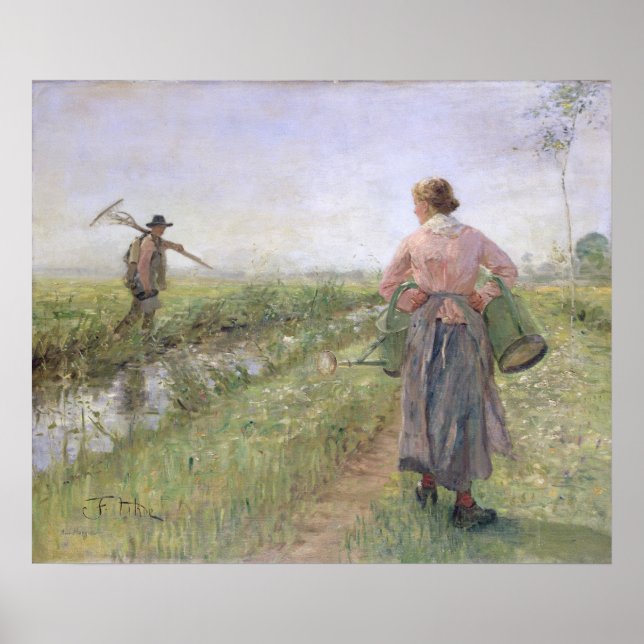 Poster Pela manhã, 1889 (Frente)