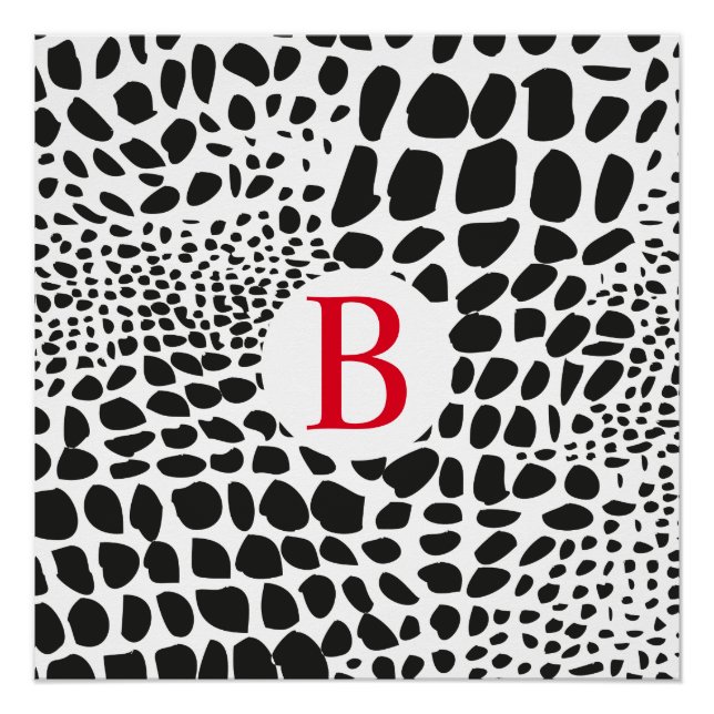 Póster Pele Animal em Preto e Branco (Frente)