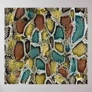 Poster Pele cobra colorida: design sem soldadura.