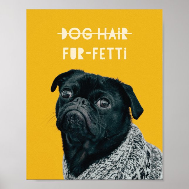 Poster Pele De Cão Pele-Fetti Foto Personalizada Engraçad (Frente)