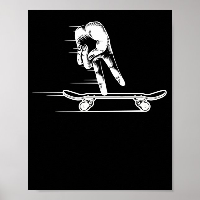 Poster Pele dedo do skate (Frente)