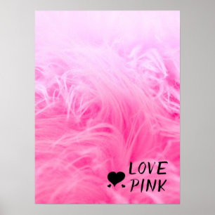 Poster Peles finas de Felpudo rosa