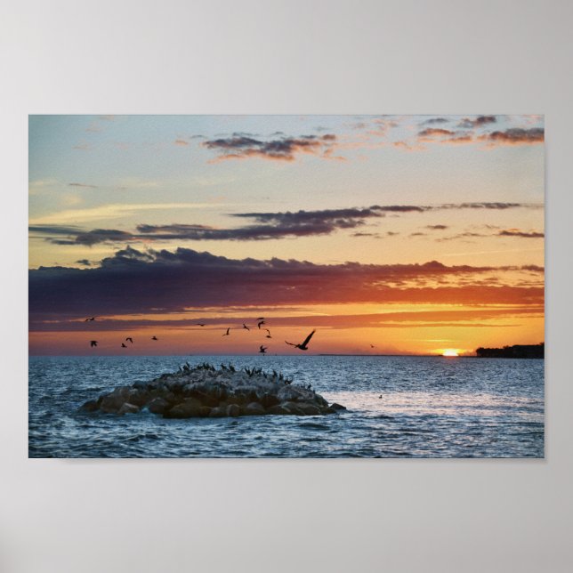 Poster Pelican Rock Sunset, Dauphin Island, Alabama (Frente)