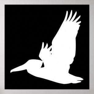 Poster Pelicano Voando