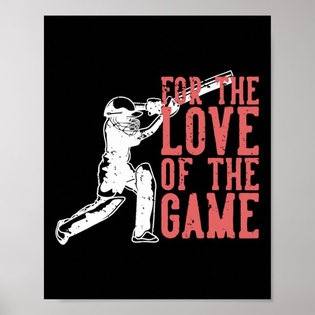 Poster Pelo Amor Do Jogo T Críquete  (Frente)