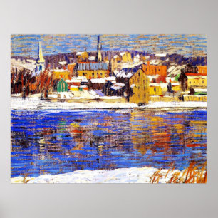 Poster Pelo Delaware, pintura de Robert Spencer