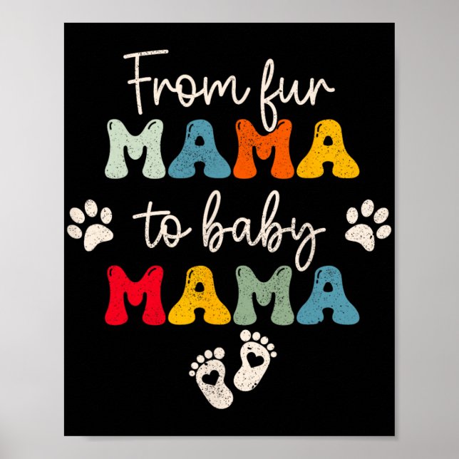 Poster Pelo Mama Para O Bebê Dia de as mães (Frente)
