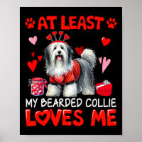 Pelo Menos Meu Bearded Collie Me Ama no Dia dos Na