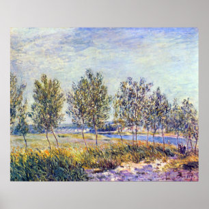 Póster Pelo prado por Alfred Sisley